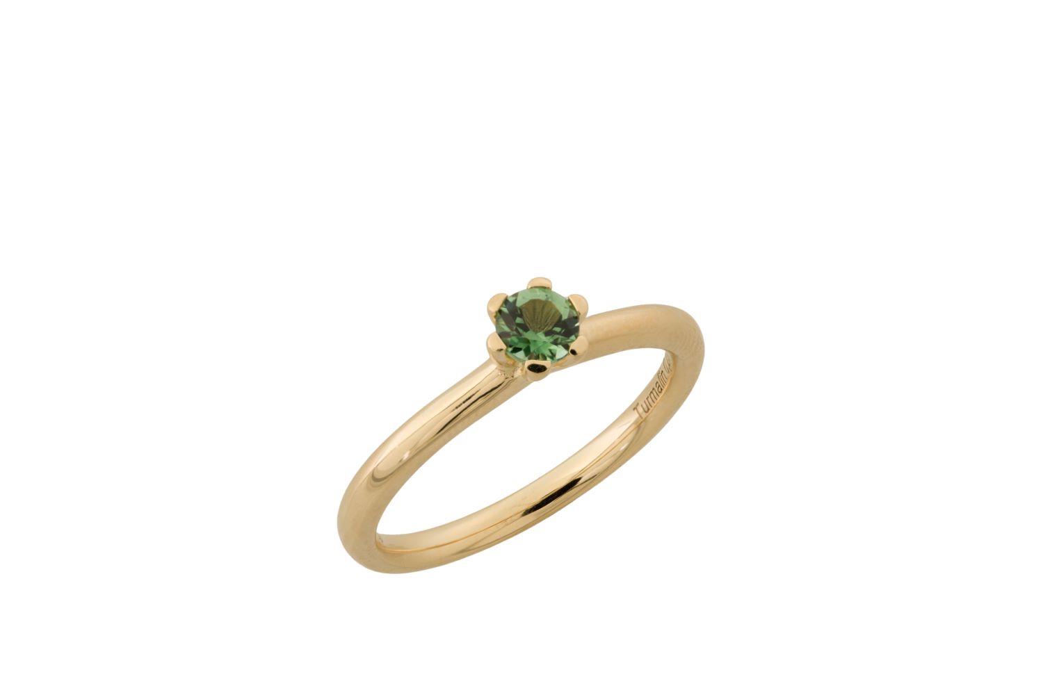 Ring grüner Turmalin 0,25ct 18K Gelbgold - GalerieVoigt - 1270505158