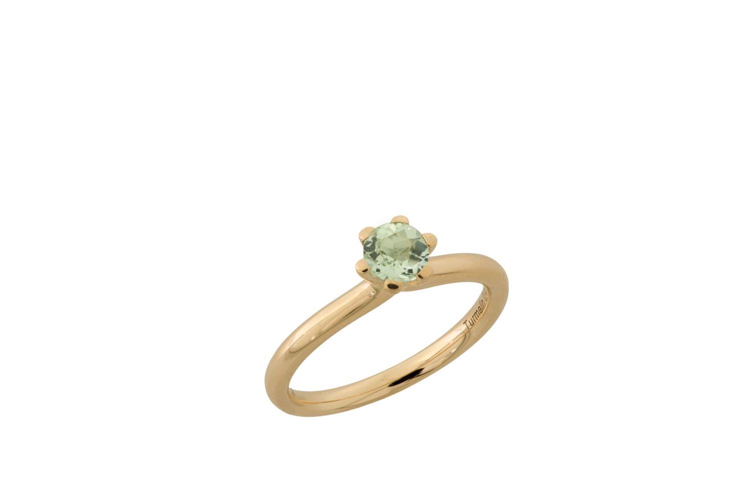 Ring grüner Turmalin 0,56ct 18K Gelbgold - GalerieVoigt - 1270505159