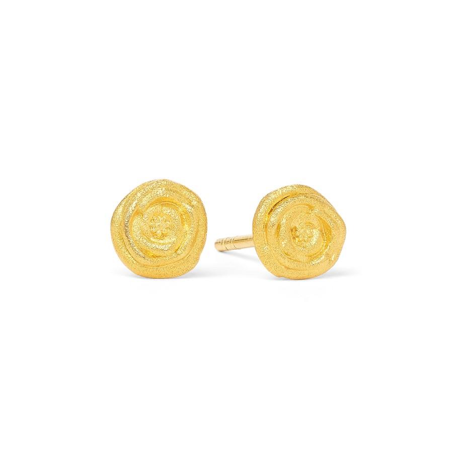 Ohrstecker Rosena 8mm 925 Silber goldplattiert - Bernd Wolf - 1950005506