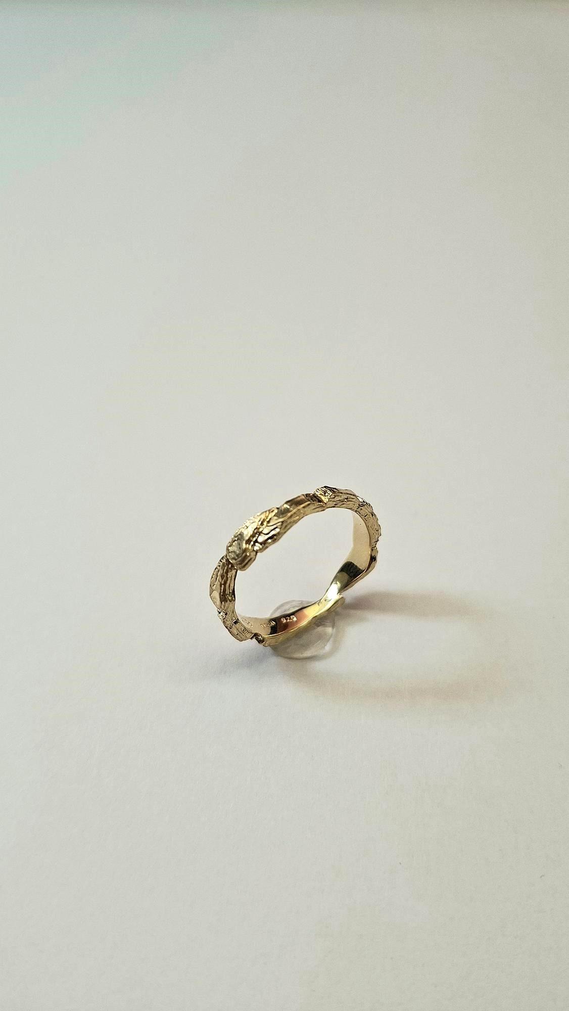 Ring Black Forest Silber gelbgoldplattiert small - Noen - 92200