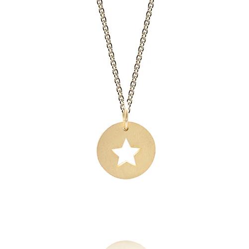 Halsschmuck Intention Silber goldplattiert Stern - Noen - 9802