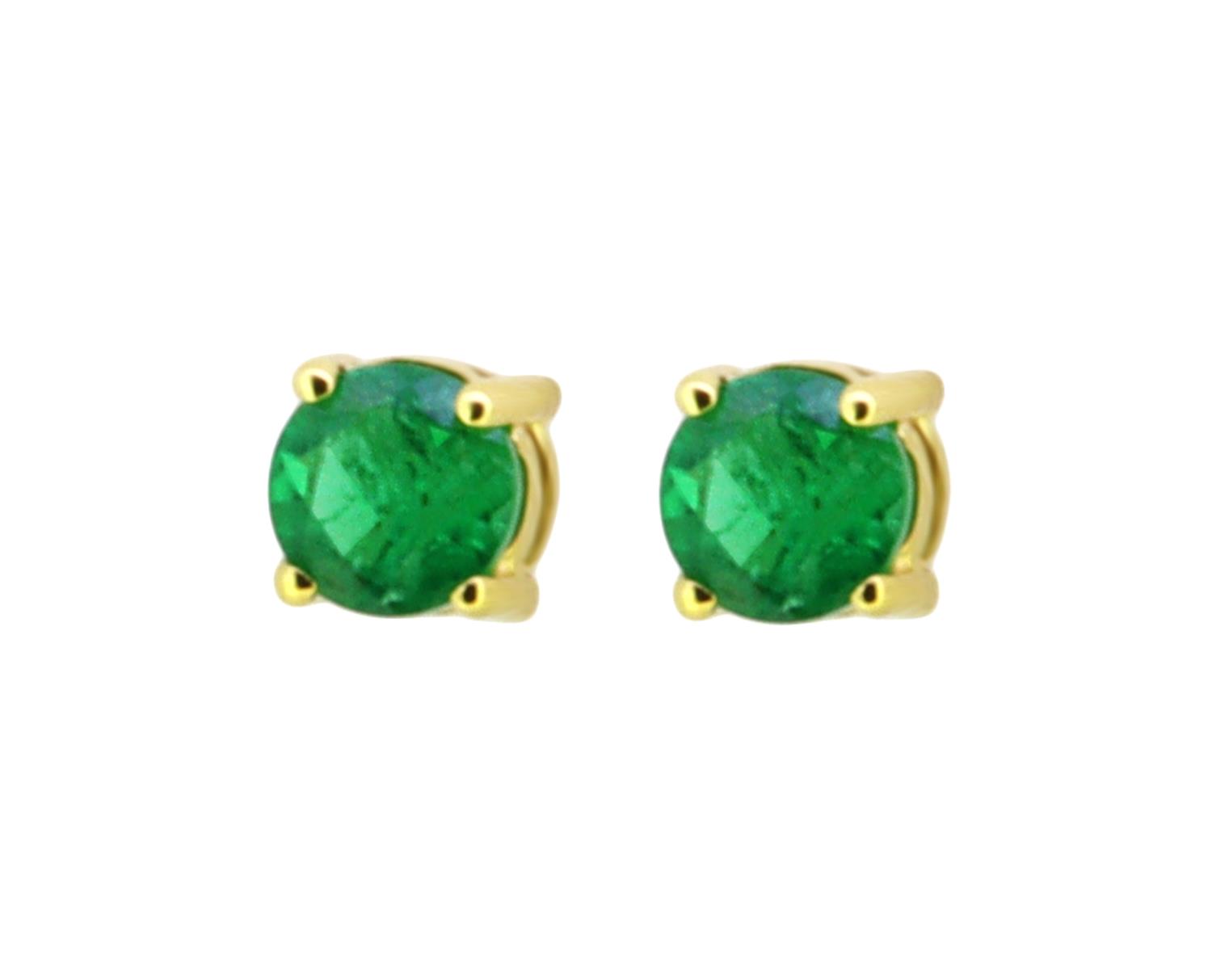 Ohrstecker Smaragd 18K Gelbgold - Individuelle Marken - A23OG0043