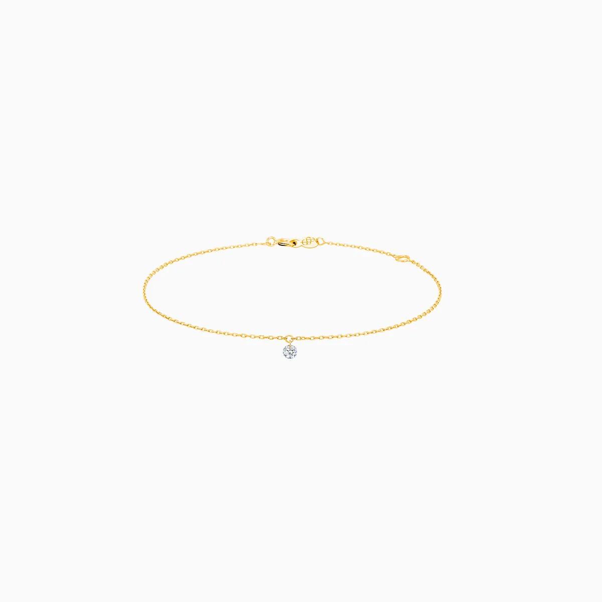 Armkette 18K Gelbgold Diamant 0,10ct - La Brune et La Blonde - BT0001YGDI