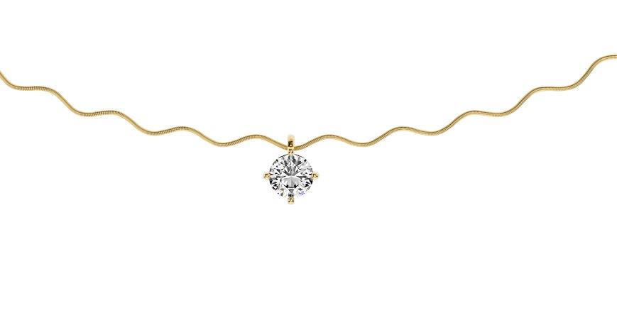 Anhänger Amatis 0,40ct 18K Gelbgold - Niessing - N423960.040gg