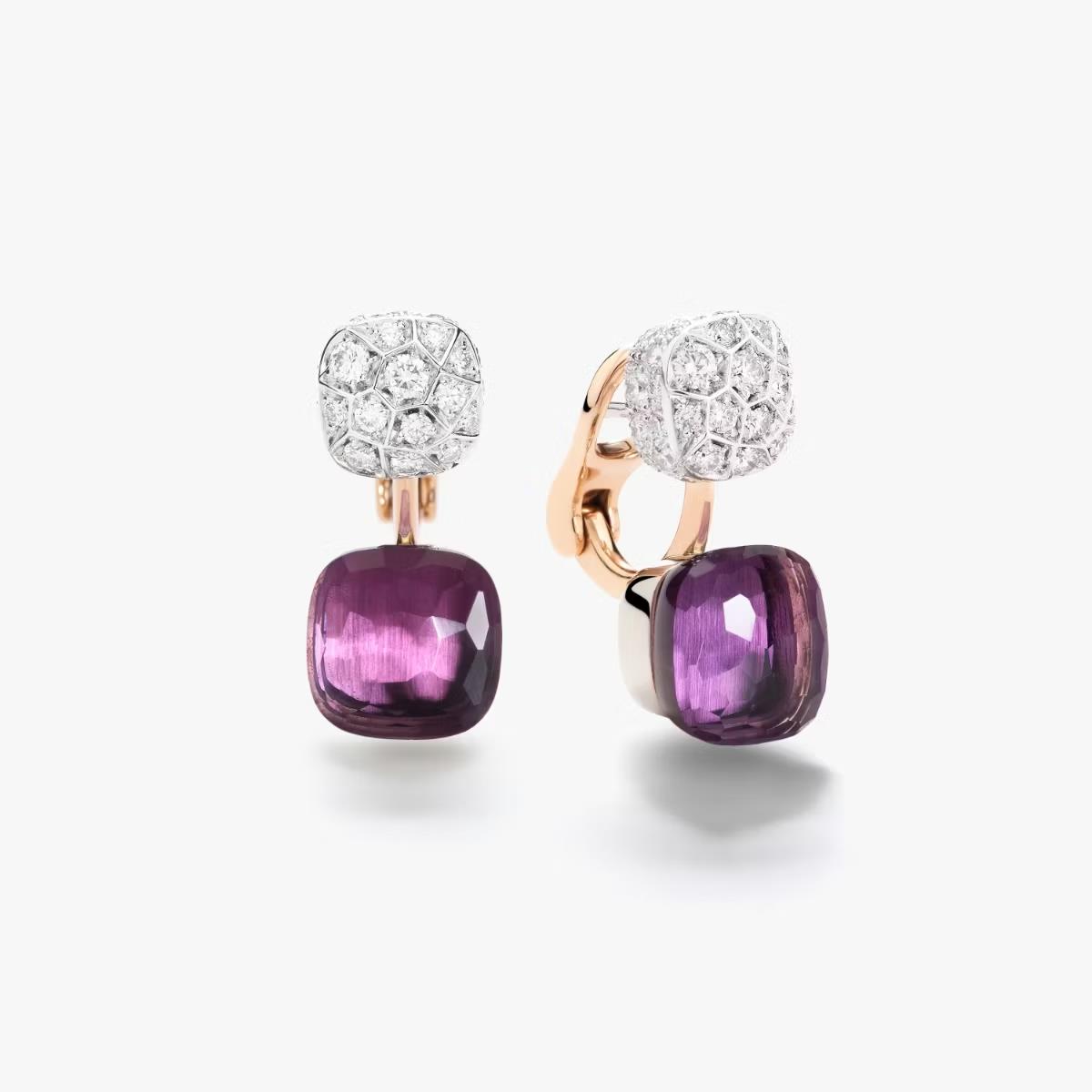 Ohrringe Nudo Amethyst Diamanten Roségold - Pomellato - POC4020O6WHRDB0IY
