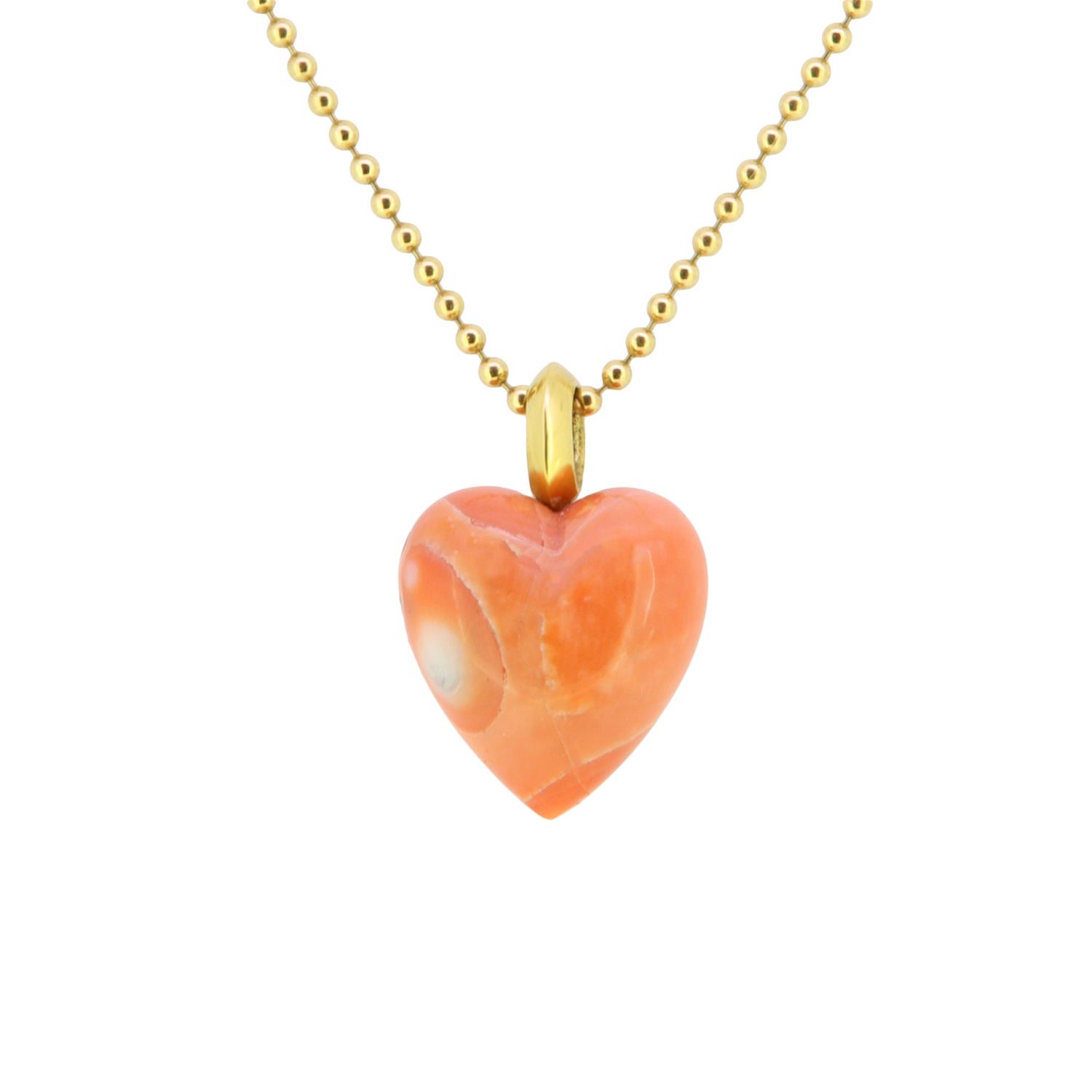 Anhänger Herz Koralle 900/ Gold - GalerieVoigt Atelier - 226dare04-3
