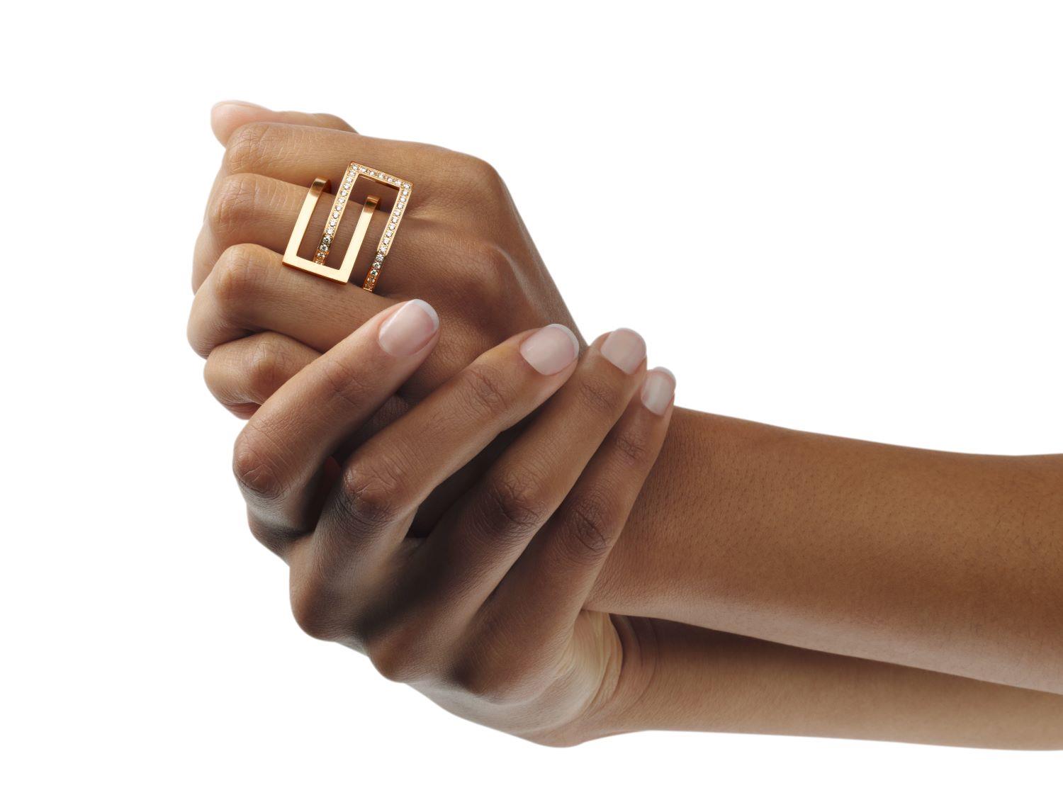 Ring Golden Gate 18K Roségold - Angela Hübel - 3188
