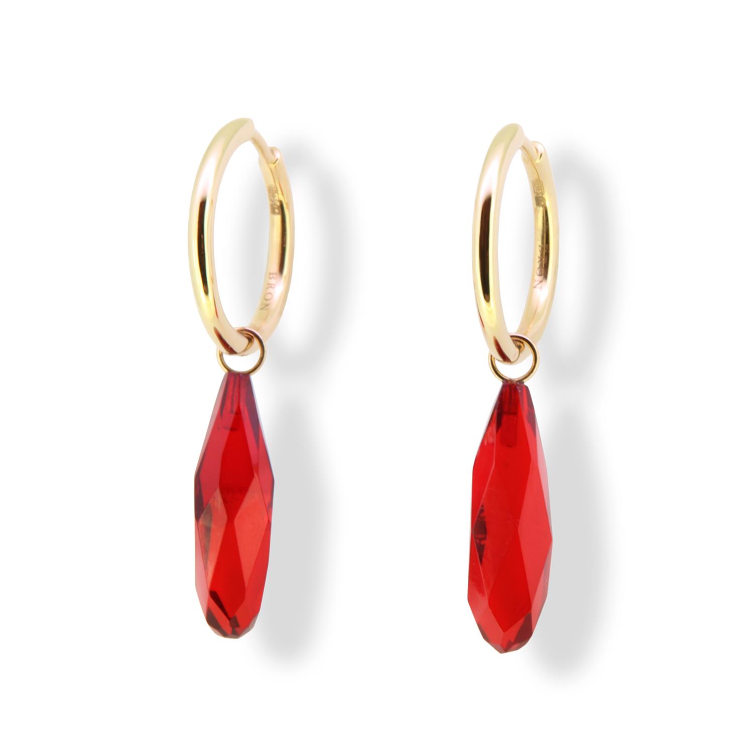 Einhänger Bernstein rot 18K Roségoldösen - GalerieVoigt - 326stei05-1