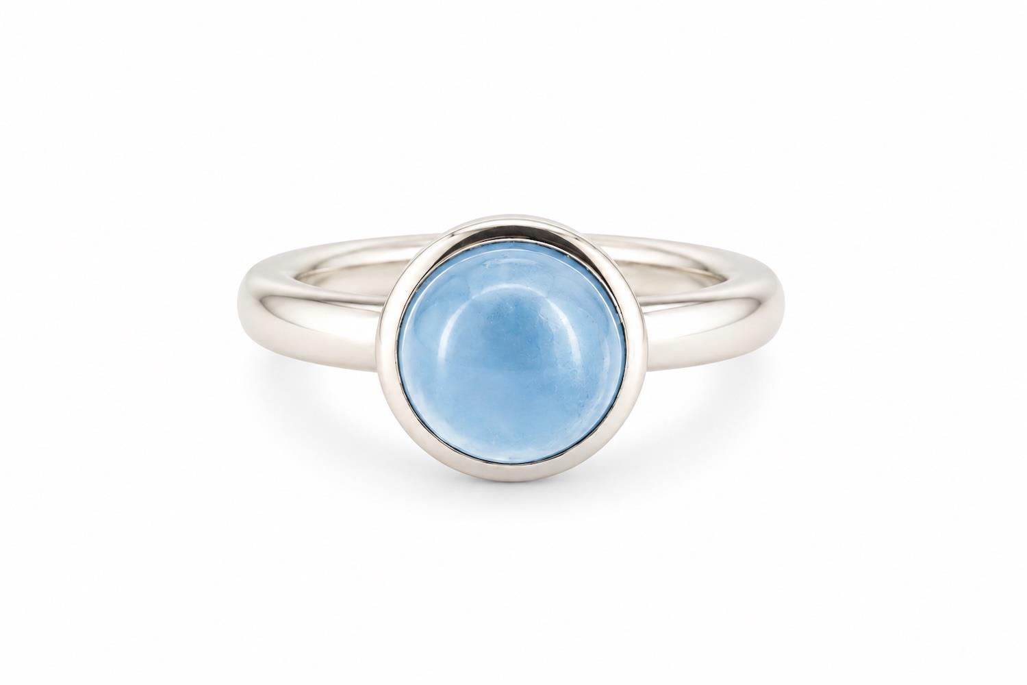 Ring Aquamarin 925 Silber poliert - GalerieVoigt Atelier - 426dare04-1