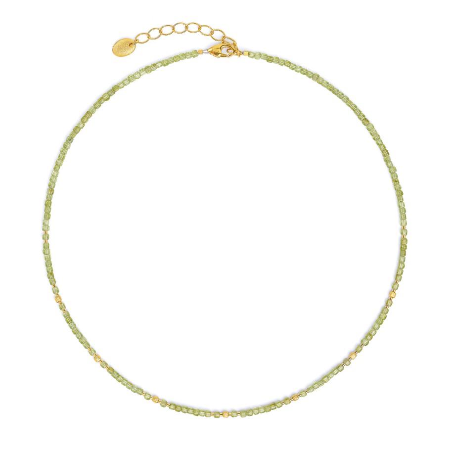 Halskette Cuseva Peridot 925 Silber goldplattiert - Bernd Wolf - 8100001746-V46