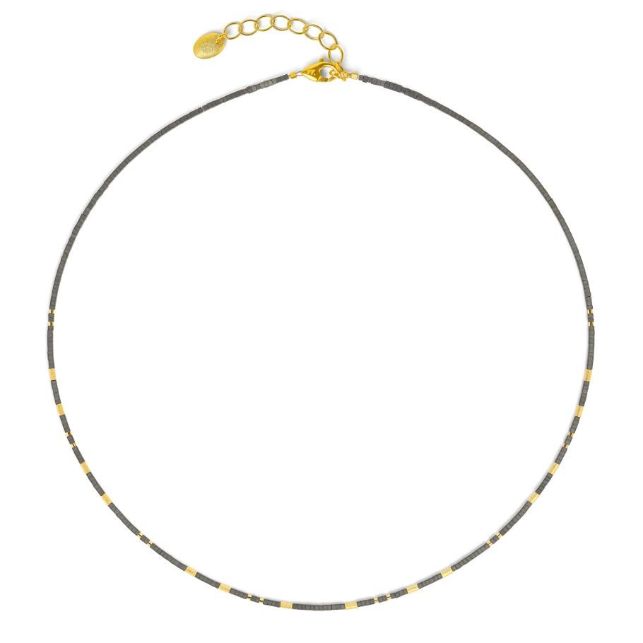 Halskette Tabaci Hämatin 925 Silber goldplattiert - Bernd Wolf - 84457276-V46