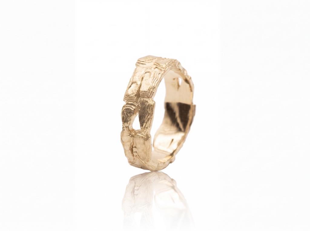 Ring Black Forest Sileber gelbgoldplattiert medium - Noen - 92201