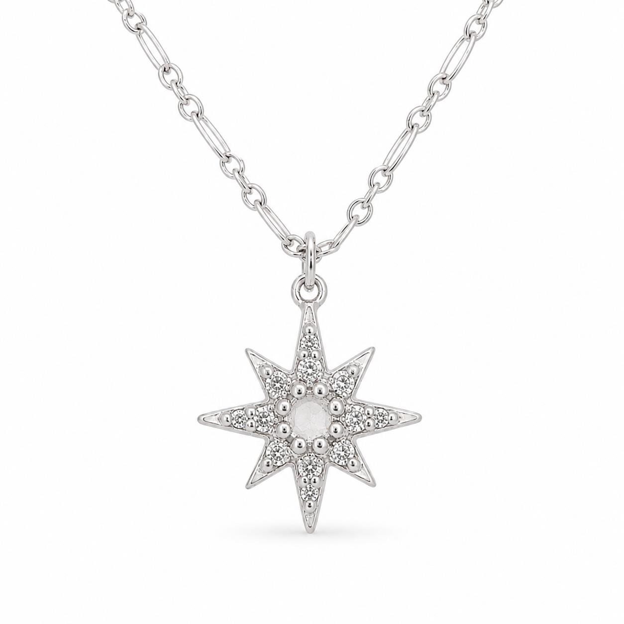 Sternanhänger 18K Weißgold mit Diamanten - Individuelle Marken - 226fgc07-1