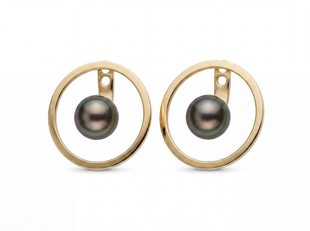 Ohrringe Perlinsel Tahitiperlen 18K Roségold - Angela Hübel - 5058