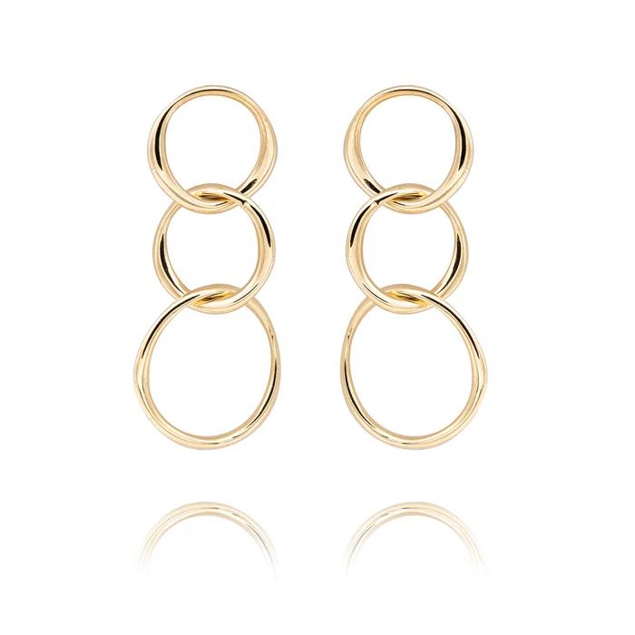 Ohrringe Closed 925 Silber gelbgoldplattiert - Noen - 96197