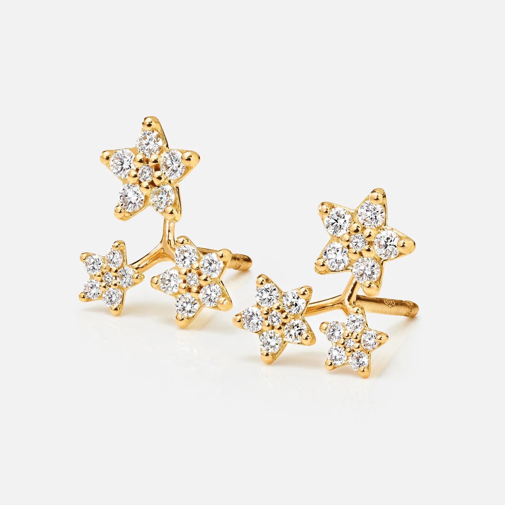 Ohrringe 3 Shooting Stars 18K Gelbgold - Ole Lynggaard - A3089-402