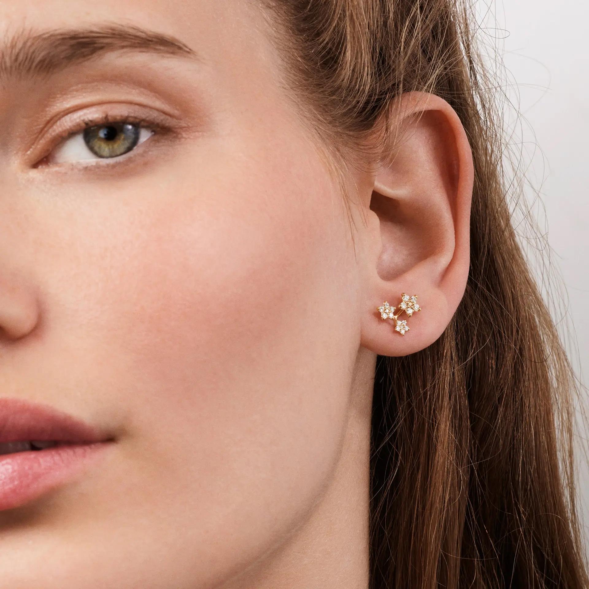Ohrringe 3 Shooting Stars 18K Gelbgold - Ole Lynggaard - A3089-402