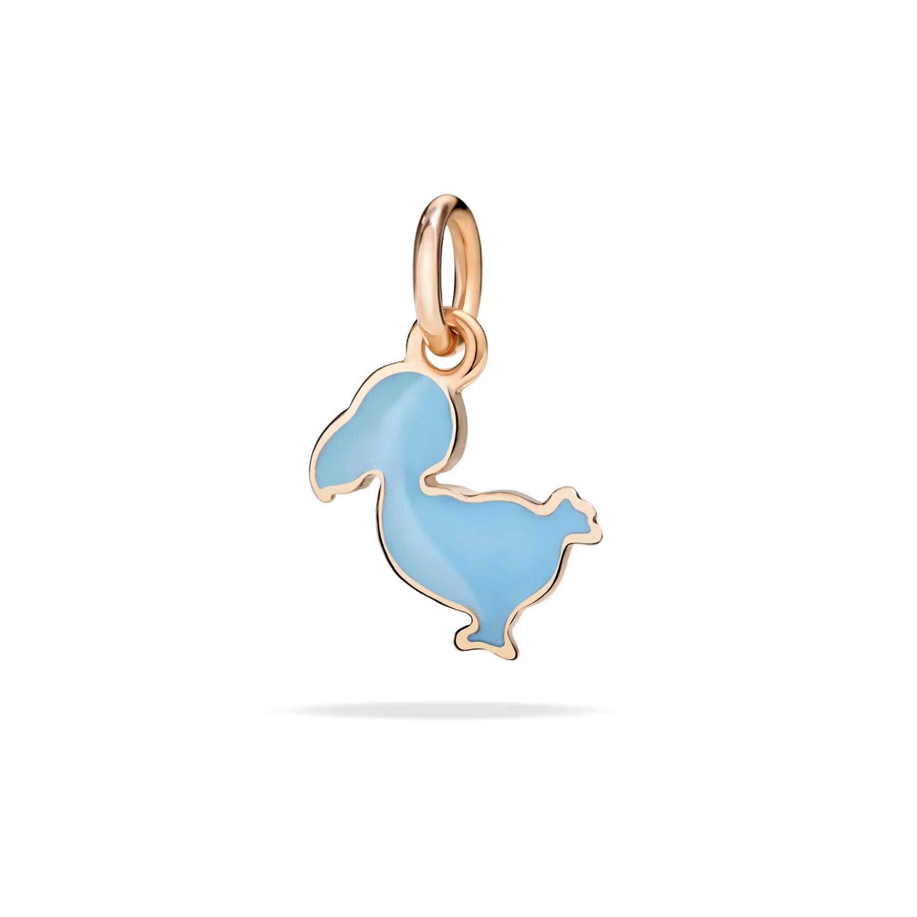 Anhänger Dodo Junior 9K Roségold Emaille hellblau - Dodo - DMB5002JUNISEAZ9R