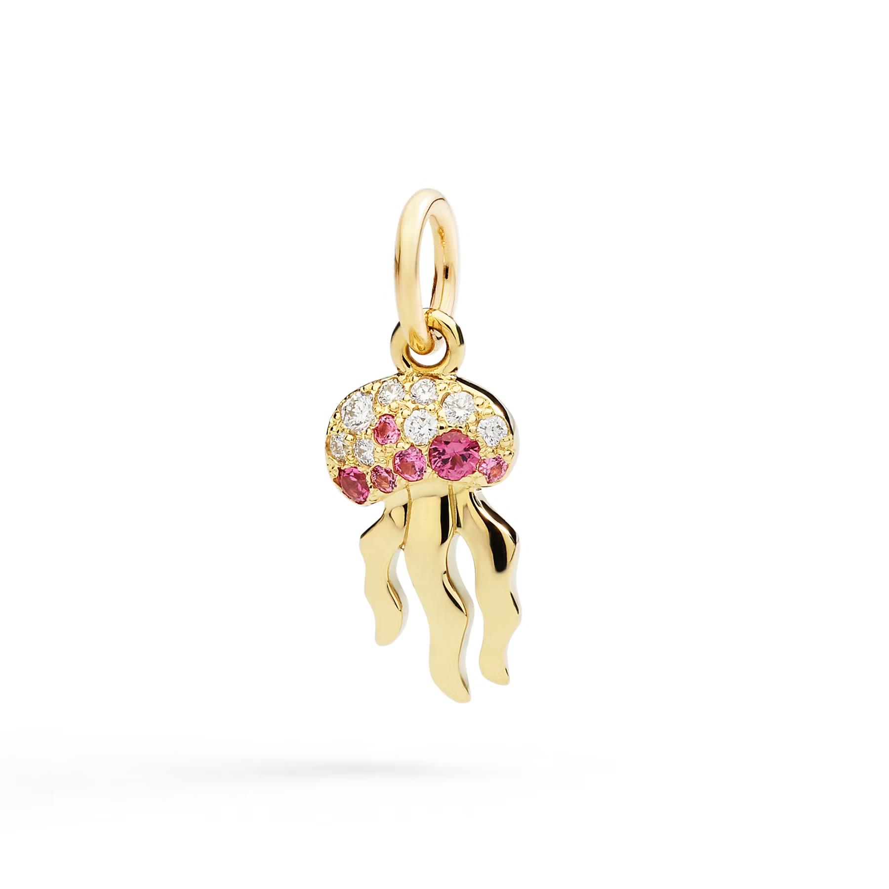 Anhänger Medusa 18K Gelbgold, Spinelle, Diamanten - Dodo - DMC0022JELLYBSPOG