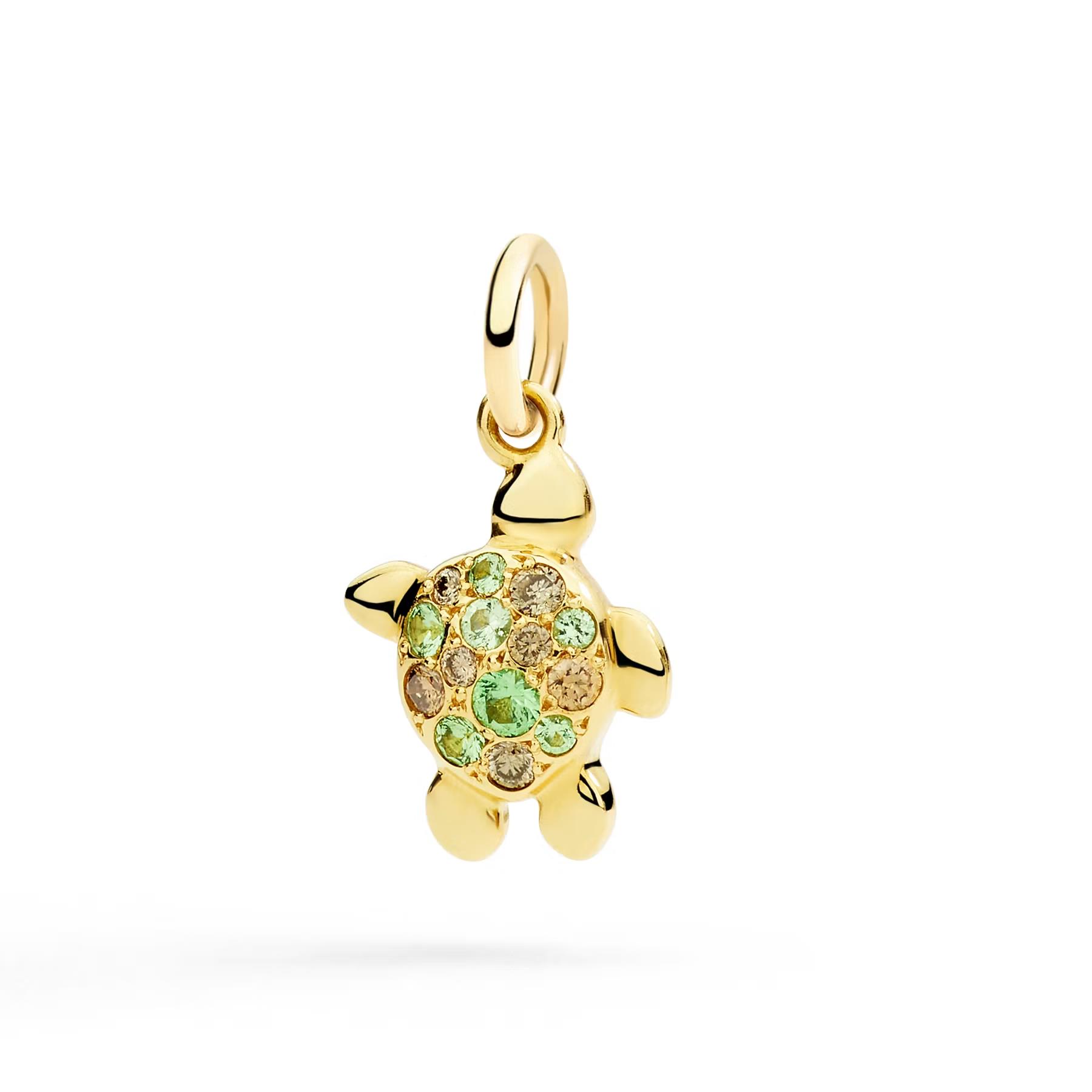 Anhänger Tartaruga 18K Gelbgold mit Diamanten - Dodo - DMC0028TURTLBTZOG
