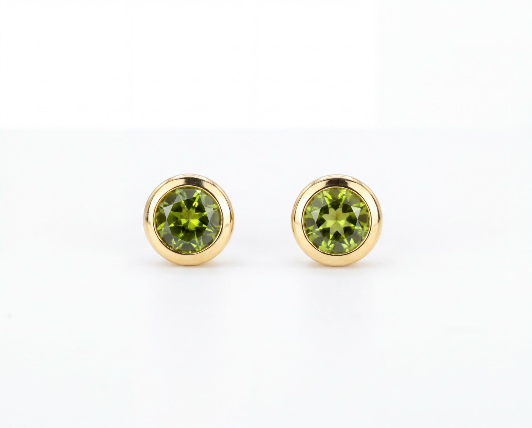 Ohrstecker 18K Gelbgold 2 Turmaline grün 0,86ct - Individuelle Marken - 03516-132