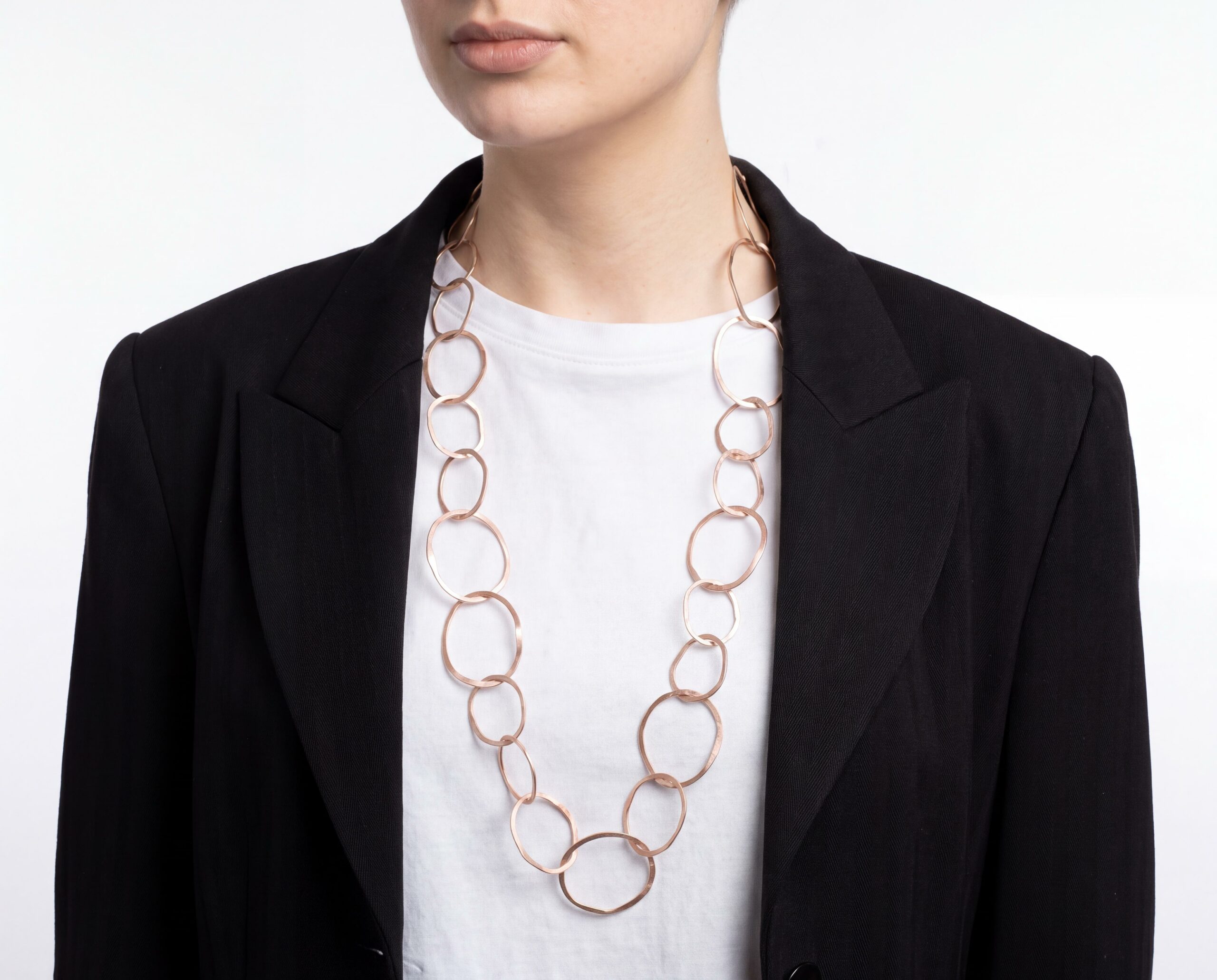 Kette Welle Silber rosegoldplattiert - Antje Liebscher - 11747