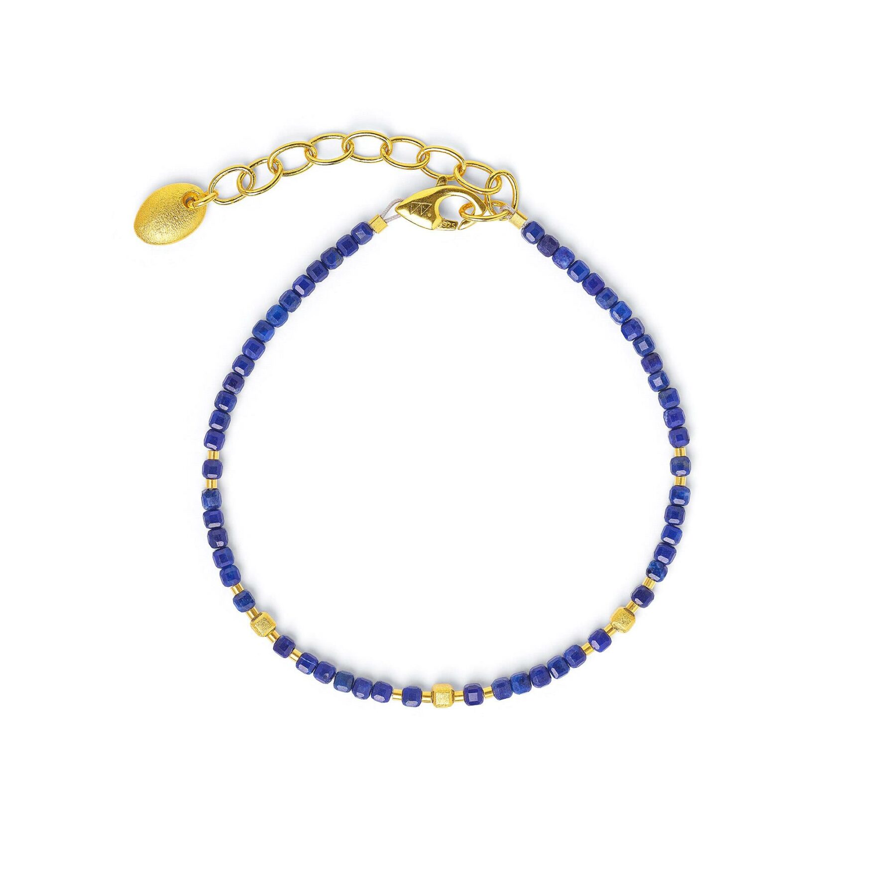 Armkette mit Lapis und Silber feingoldplattiert - Bernd Wolf - 6100001236-V21