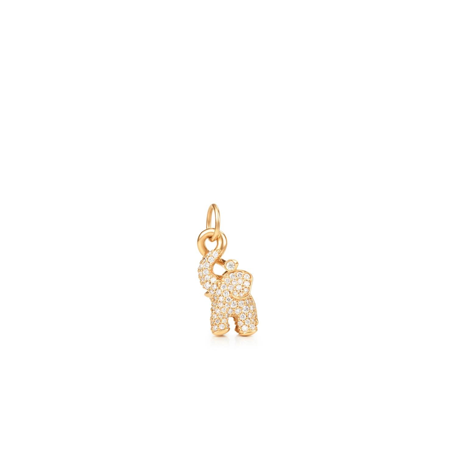 Elefantanhänger 18K Gelbgold 145 Diamanten - Ole Lynggaard - A2833-411