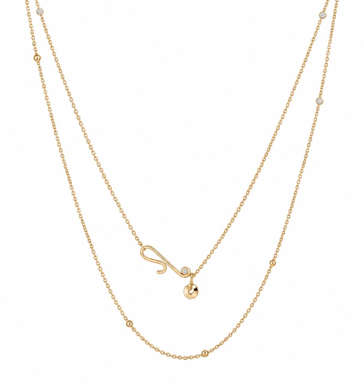 Halsschmuck 18K Gelbgold 8 Diamanten - Ole Lynggaard - A3266-402