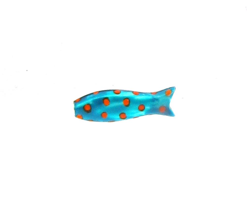 Anhänger Kleiner Fisch Emaillack türkis 925 Silber - Sabine Scheuble - f10007setp