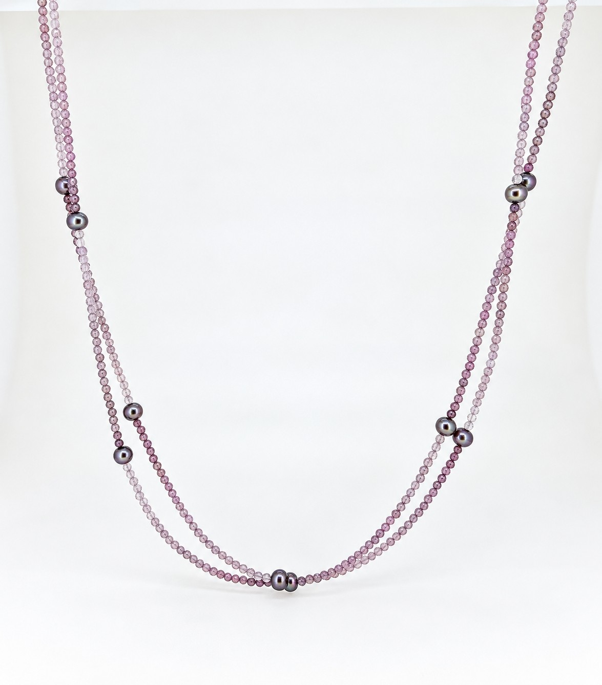 Collier Spinell hellrosa-lila 94cm - Monika Seitter - 126seit10-4