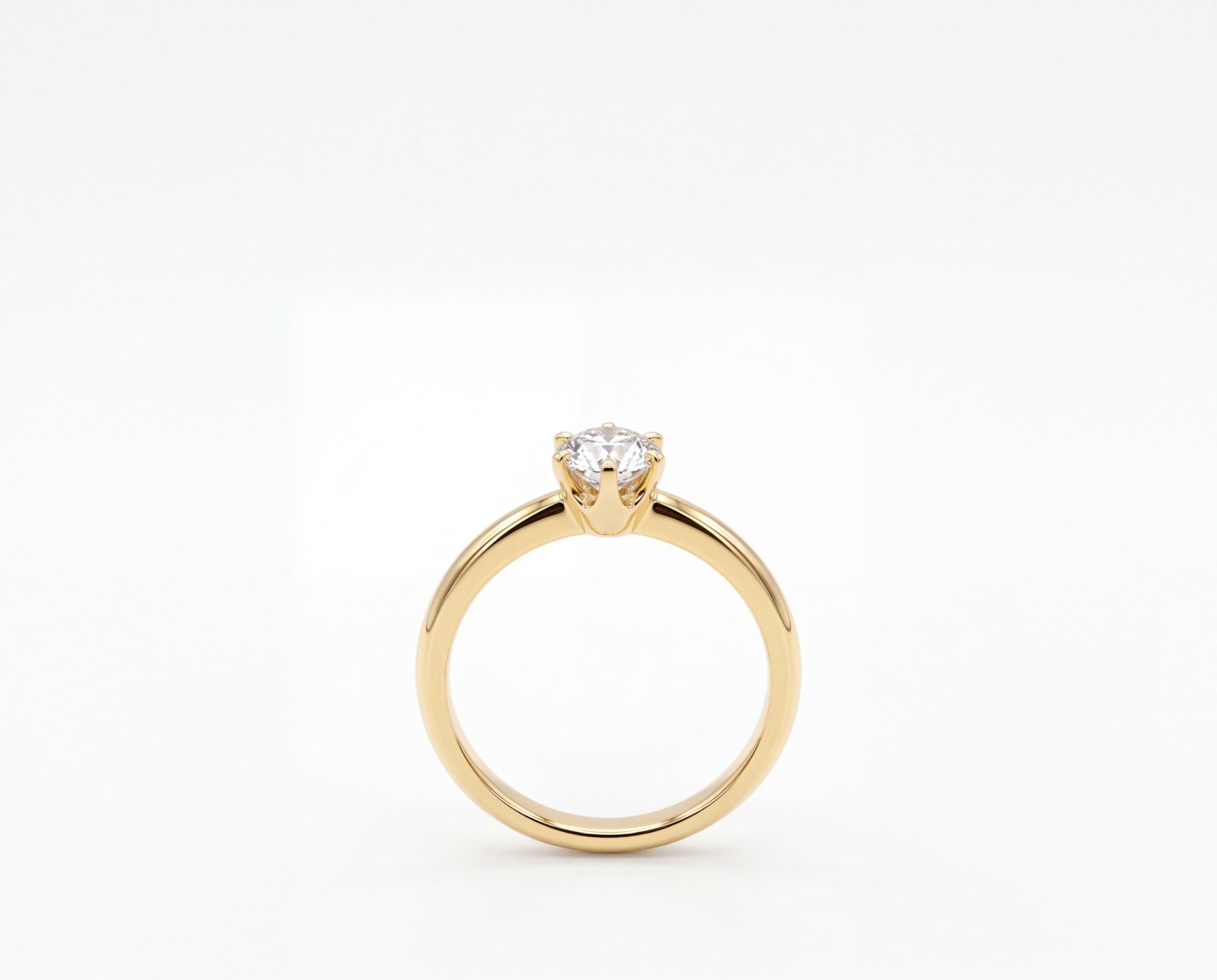 Verlobungsring 14K Gelbgold 1 Brillant 0,20 ct - Individuelle Marken - 1C480G451-14
