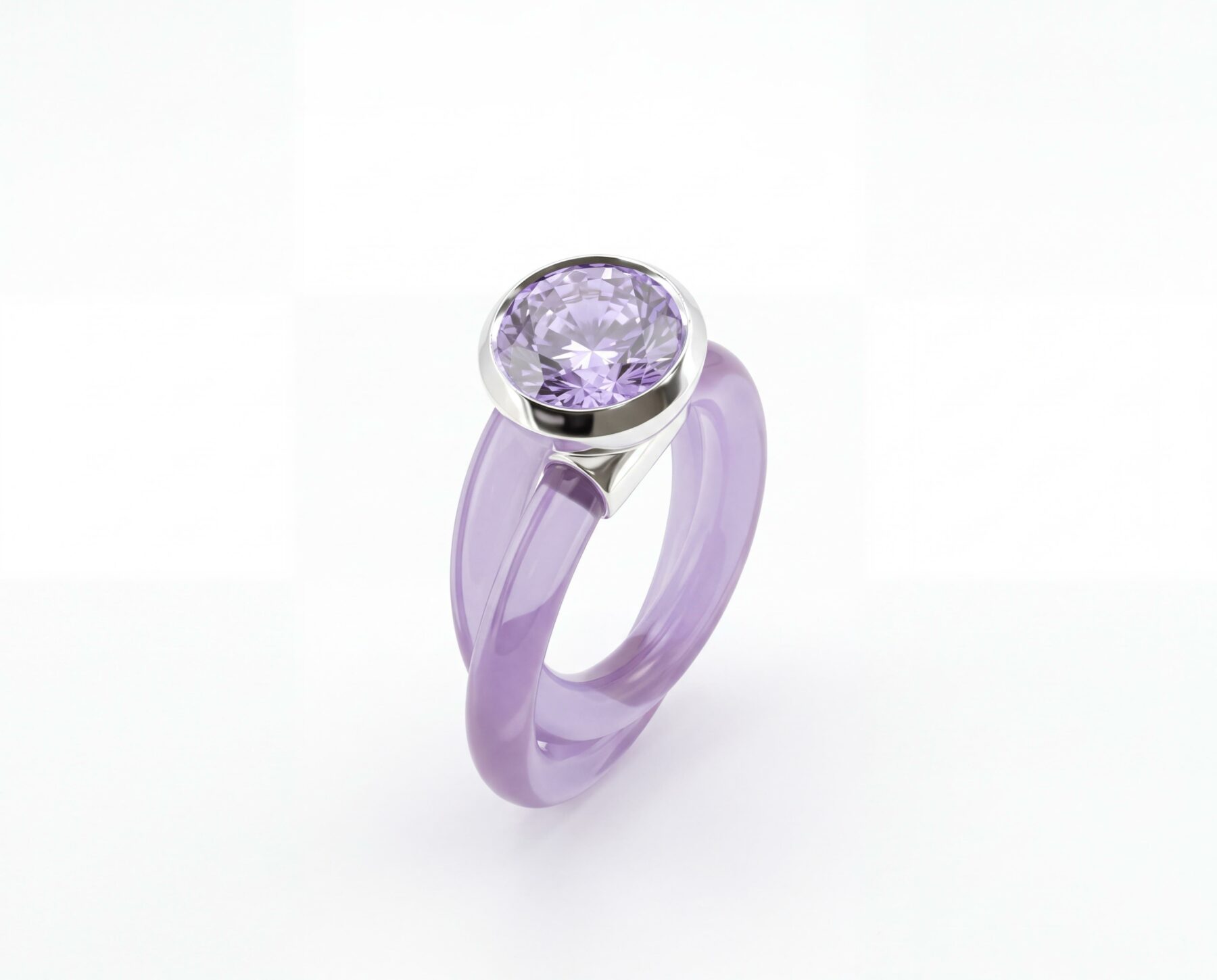 Ring Dakini klein 925 Silber Zirkonia Lavendel - Monika Seitter - 426seit10-1