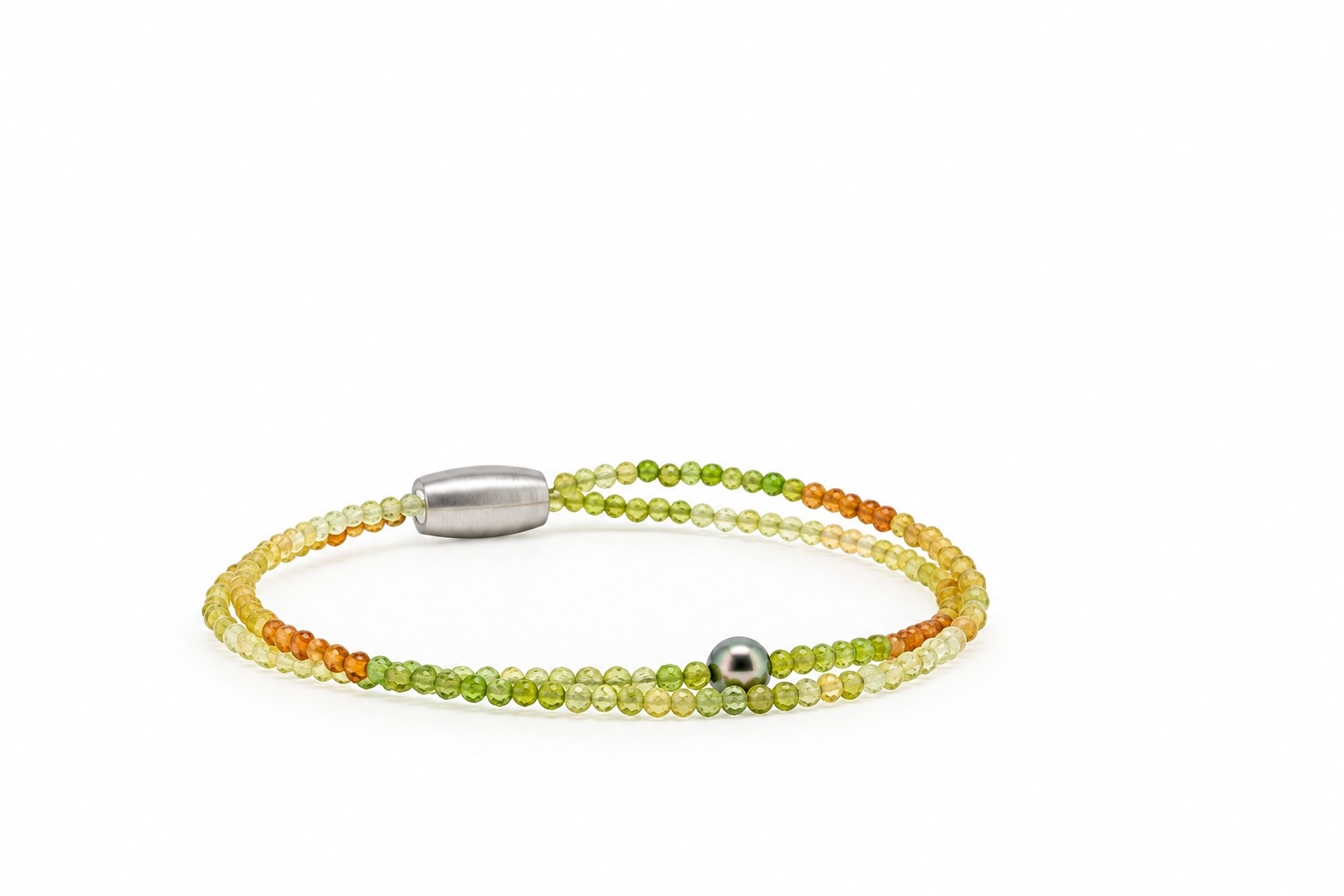 Armband Turmalin grün-braun im Farbverlauf - Monika Seitter - 526seit10-6