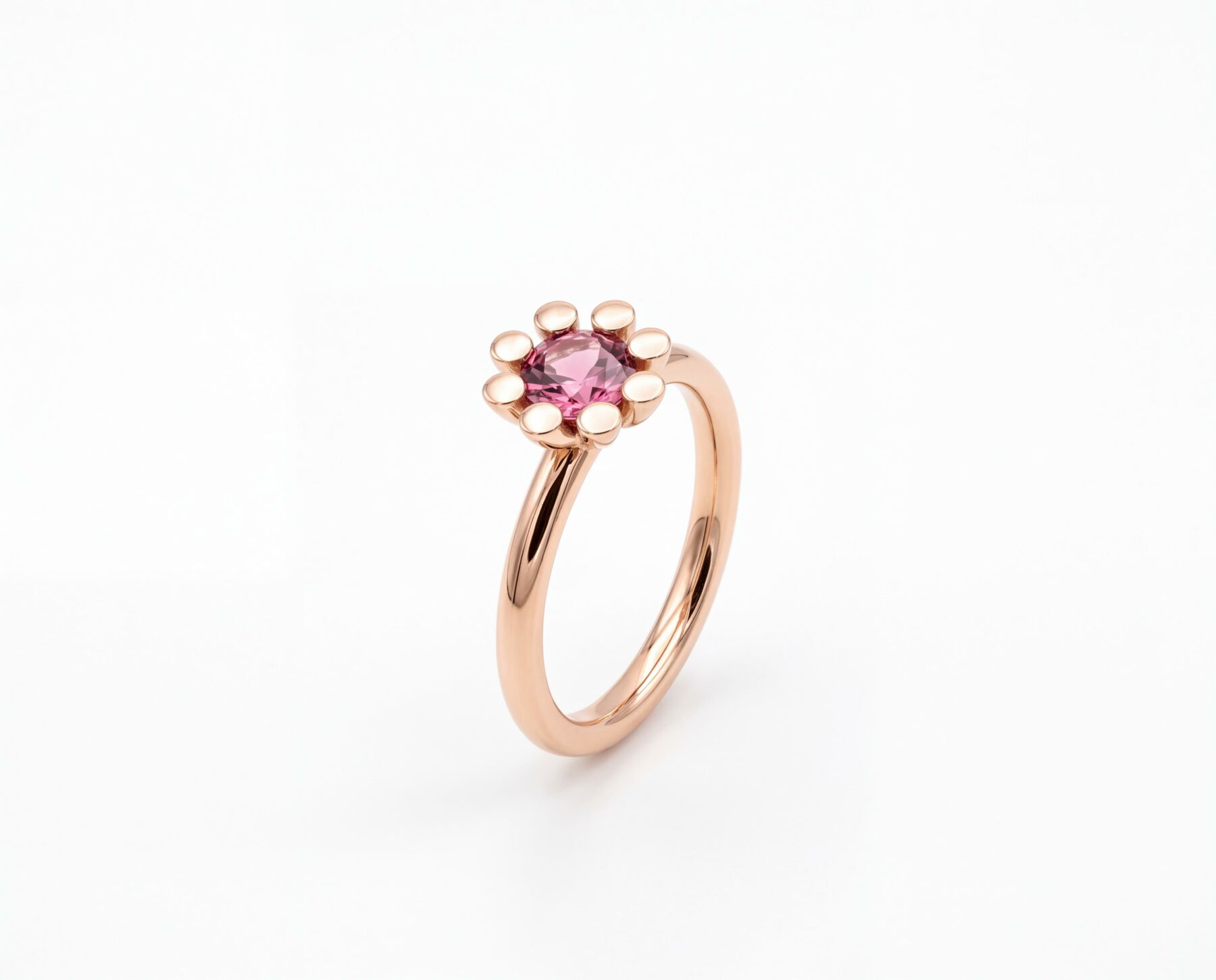 Ring Sprite 18K Roségold Rhodolith 5mm - Bron - 8RR4849RH