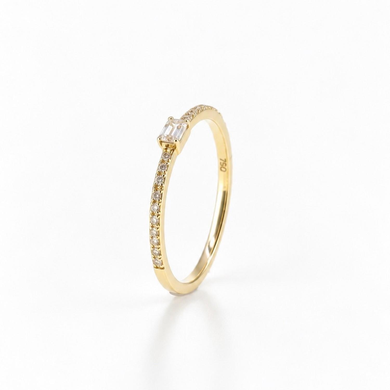 Verlobungsring 18K Gelbgold, 22 Brillanten 0,1ct - Individuelle Marken - IJL38G854-2
