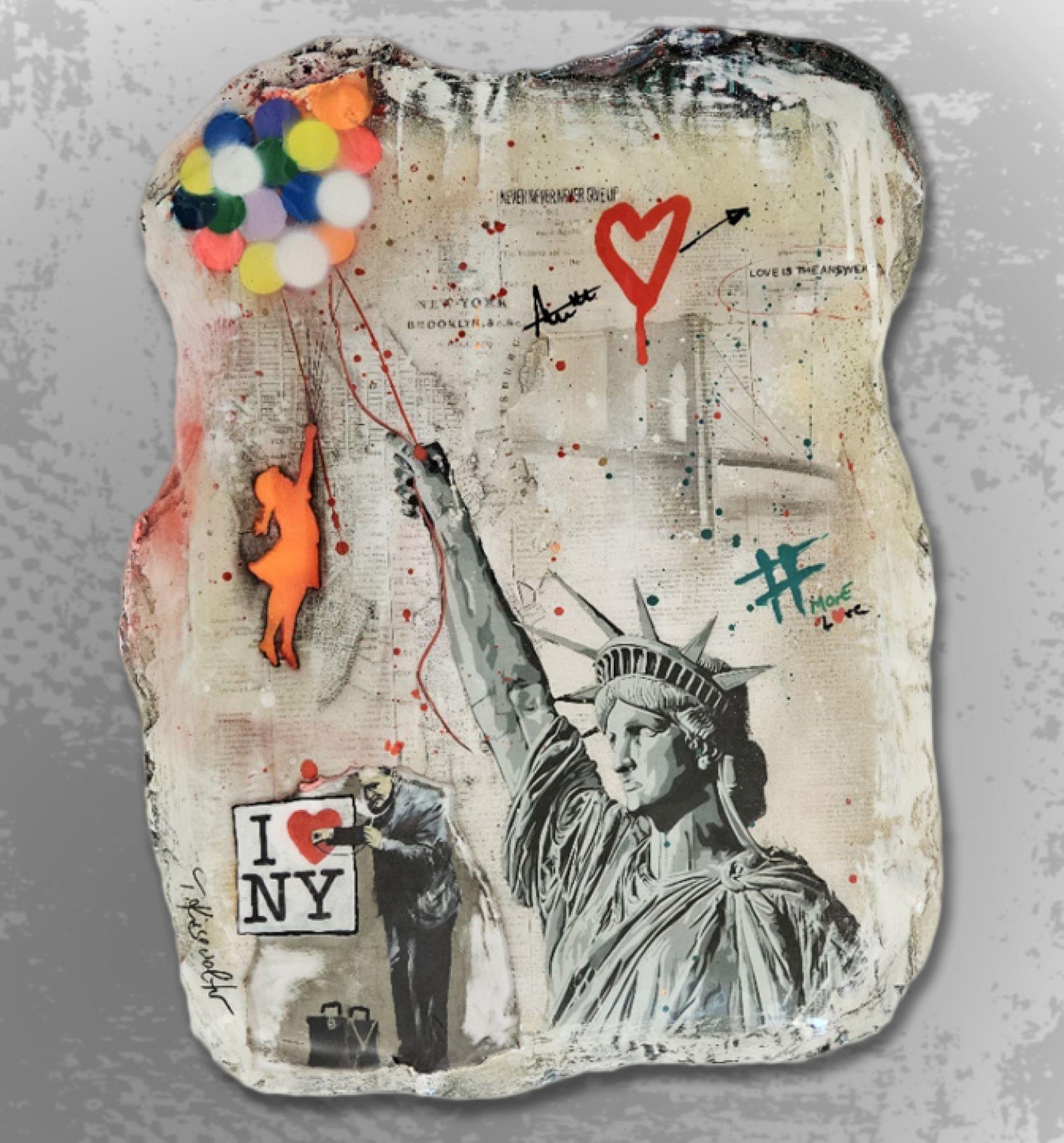 wispy cloud - I love NY Banksy Balloongirl - Kiesewalter, Tanja - k-2609TK30